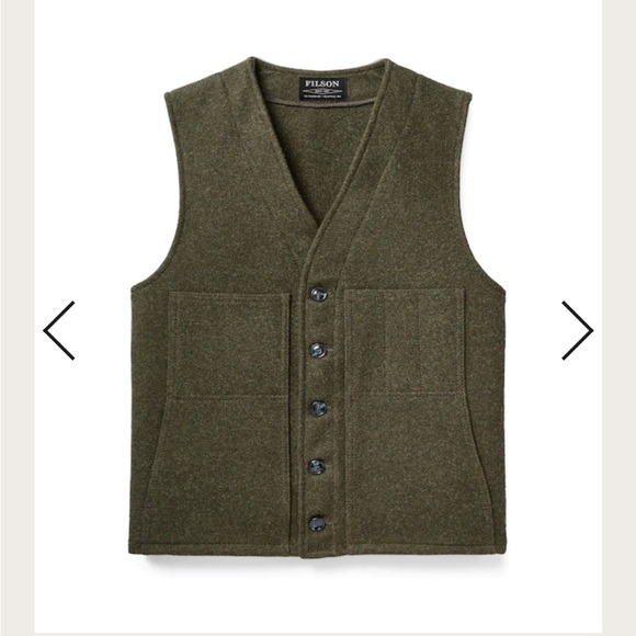 Filson - Men's Medium - Mackinaw Wool Vest - Forest Green - NWT - Made In USA - Picture 9 of 10